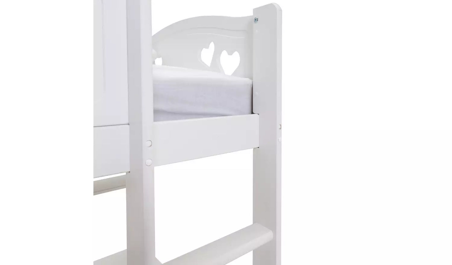 Mia High Sleeper Bed Frame & Desk - White